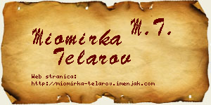 Miomirka Telarov vizit kartica